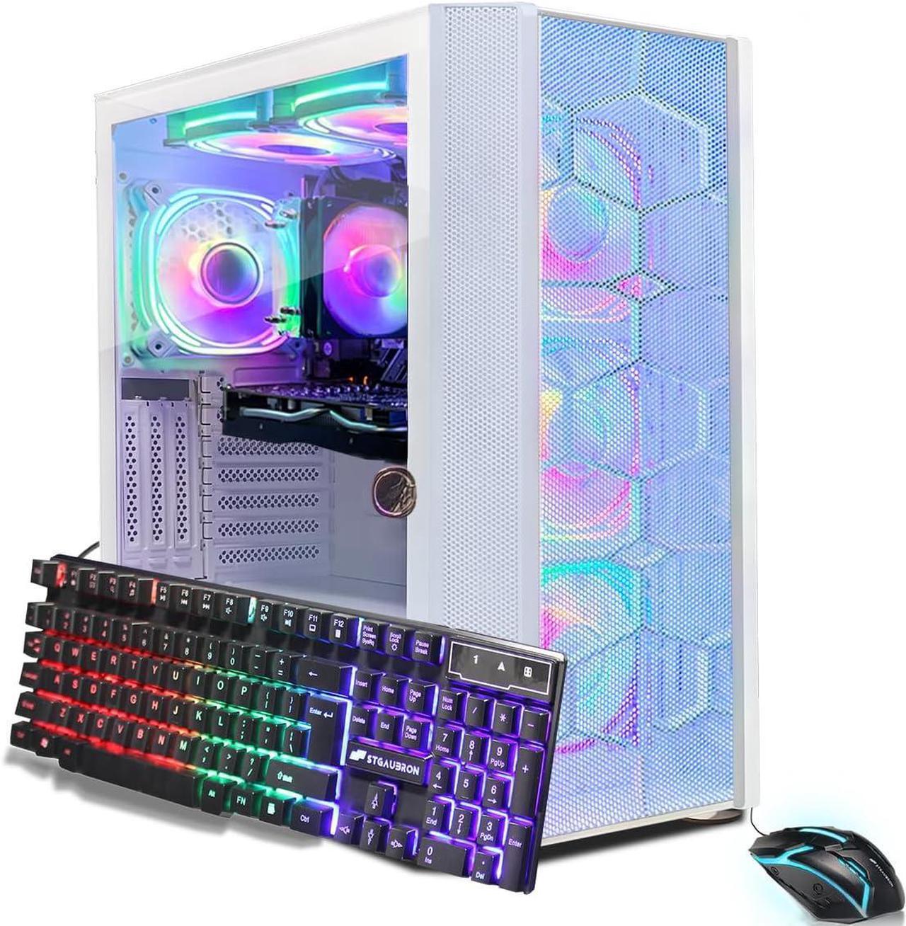 Alt view image 5 of 5 - STGAubron Gaming PC Computer Desktop, AMD Ryzen 5 5500 up to 4.2GHz, GeForce RTX 2060 Super 8G,16GB DDR4 RAM, 1TB SSD, WiFi 6 5G Supported & BT 5.2, RGB Fan x6, Windows 11 Home