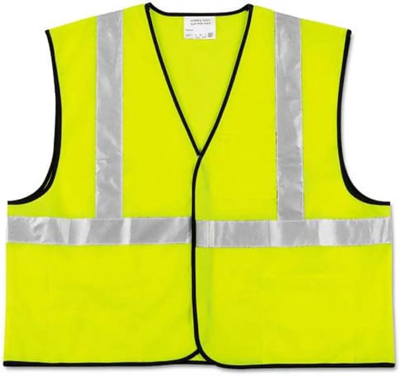 Alt view image 2 of 4 - Crews VCL2SLXL Class 2 Safety Vest, Fluorescent Lime w/Silver Stripe, Polyester, XL