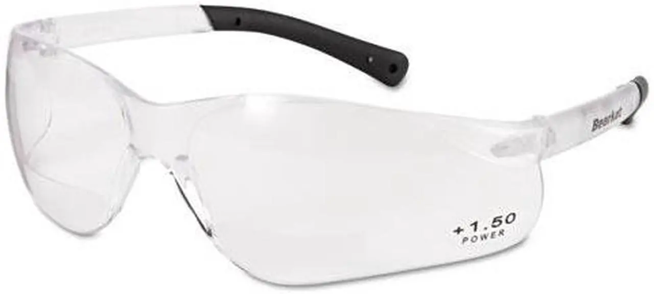 Alt view image 4 of 10 - Mcr Safety Bearkat Magnifier Safety Glasses, Clear Frame, Clear Lens BKH15