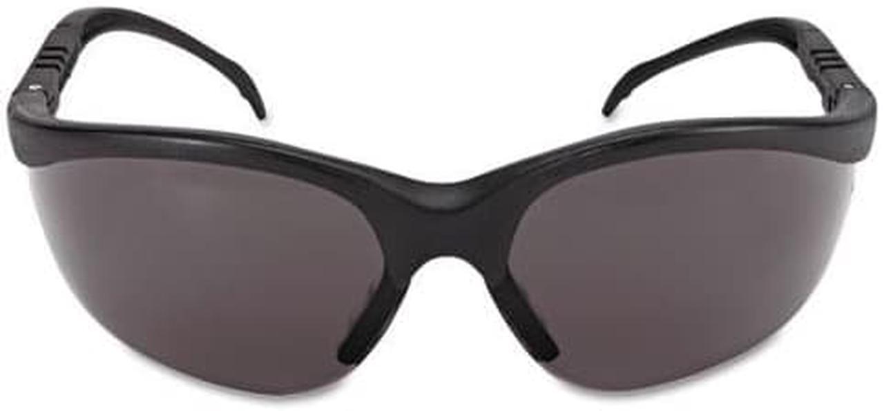 Alt view image 6 of 15 - Crews Klondike Safety Glasses Matte Black Frame Gray Lens KD112