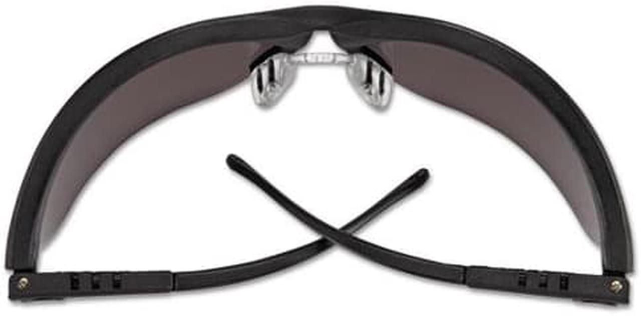 Alt view image 8 of 15 - Crews Klondike Safety Glasses Matte Black Frame Gray Lens KD112
