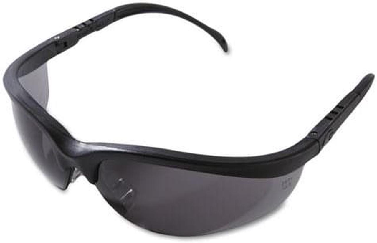 Alt view image 5 of 15 - Crews Klondike Safety Glasses Matte Black Frame Gray Lens KD112