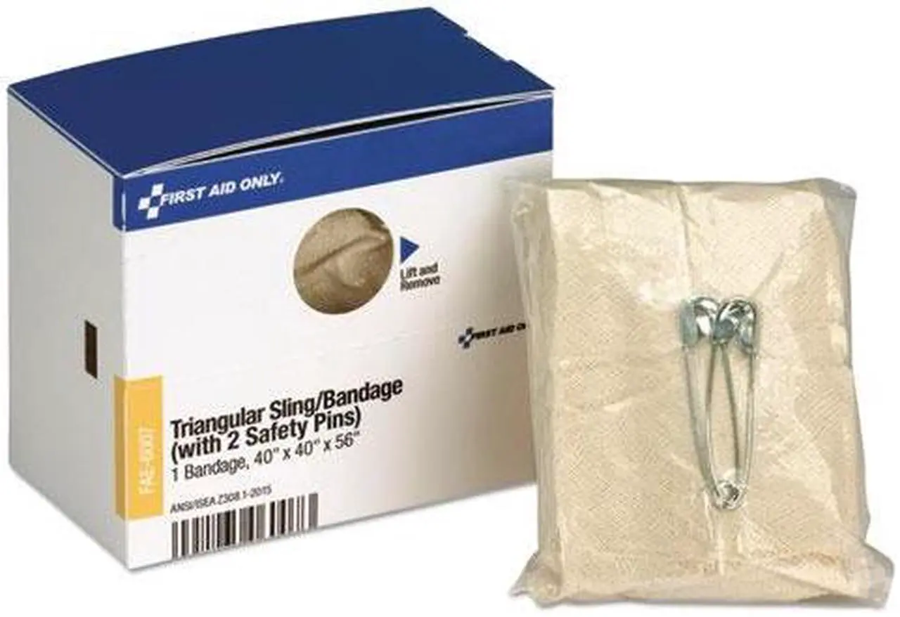 Alt view image 5 of 14 - First Aid Only Triangular Sling/Bandage, 40” x 40” x 56”, 2 Safety Pins/1 Bandage/Box