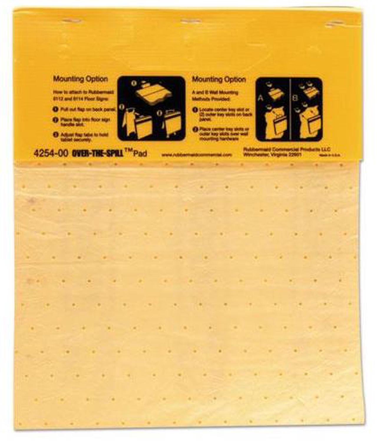 Alt view image 11 of 15 - Rubbermaid Commercial Pad,Ovrspill,Tblt,22pd,Yw 4254