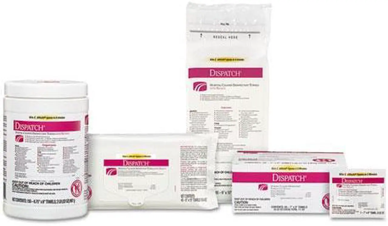 Alt view image 13 of 20 - Clorox CLO 69150 Dispatch Hospital Cleaner Disinfectant Towels with Bleach Wipes Canister (150 CT.)