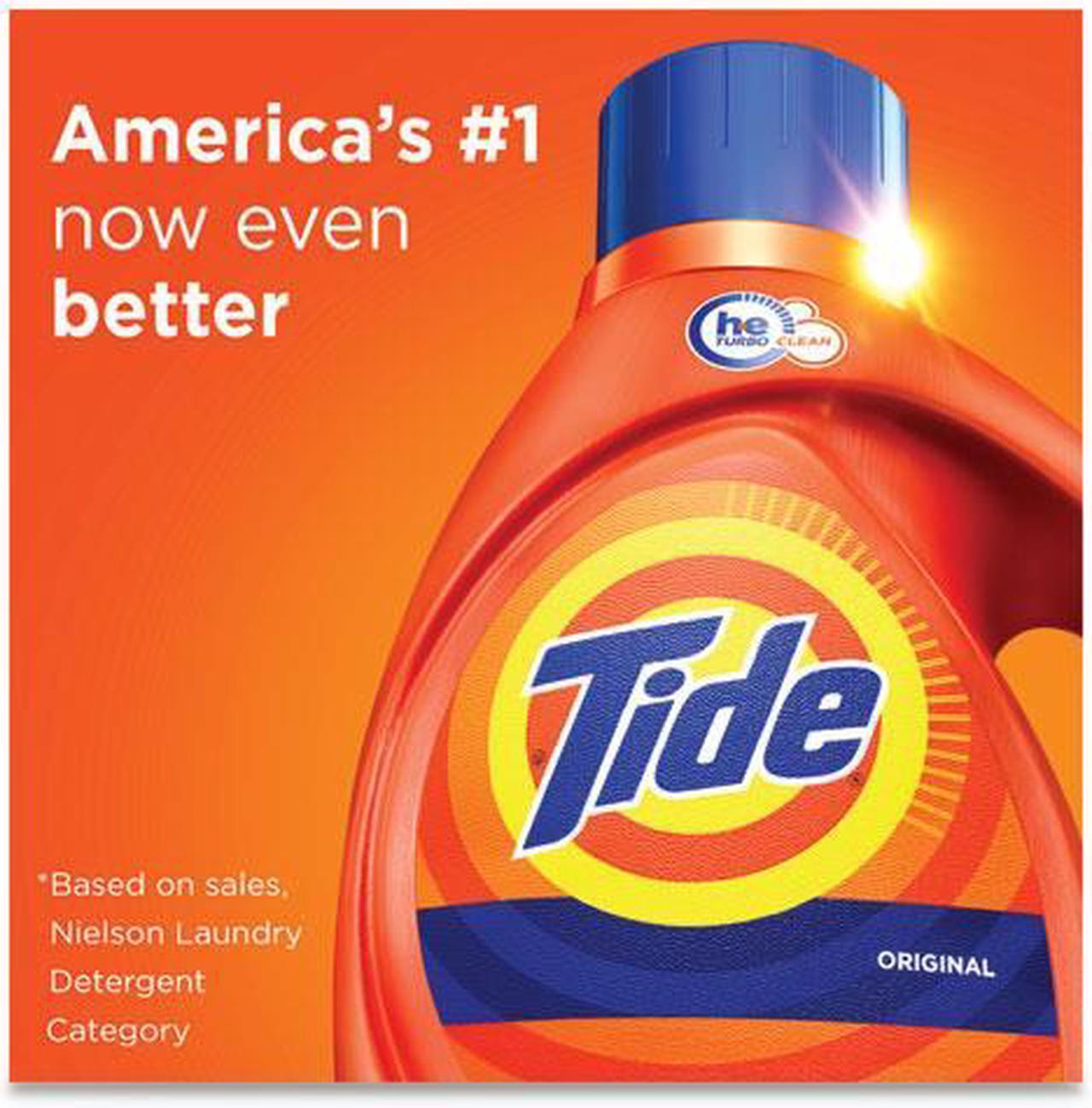 Alt view image 8 of 11 - Tide 2X Ultra Concentrated Laundry Detergent, 50 oz, Bottle, Blue, Liquid, Original