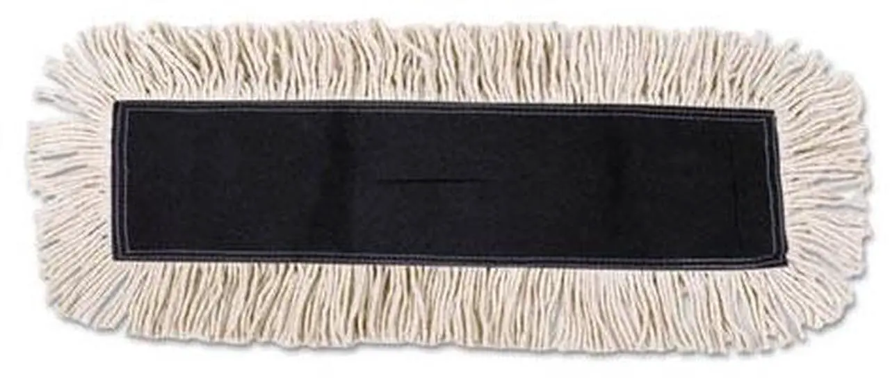 Alt view image 2 of 7 - Boardwalk BWK1624 Disposable Dust Mop Head, Cotton/Synthetic, 24W X 5D, White
