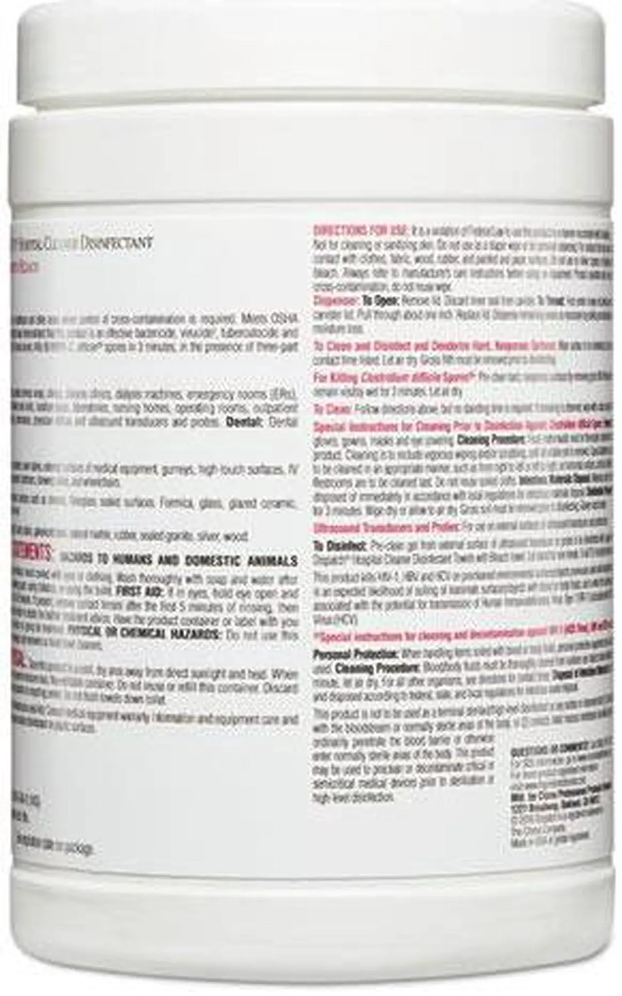 Alt view image 11 of 20 - Clorox CLO 69150 Dispatch Hospital Cleaner Disinfectant Towels with Bleach Wipes Canister (150 CT.)