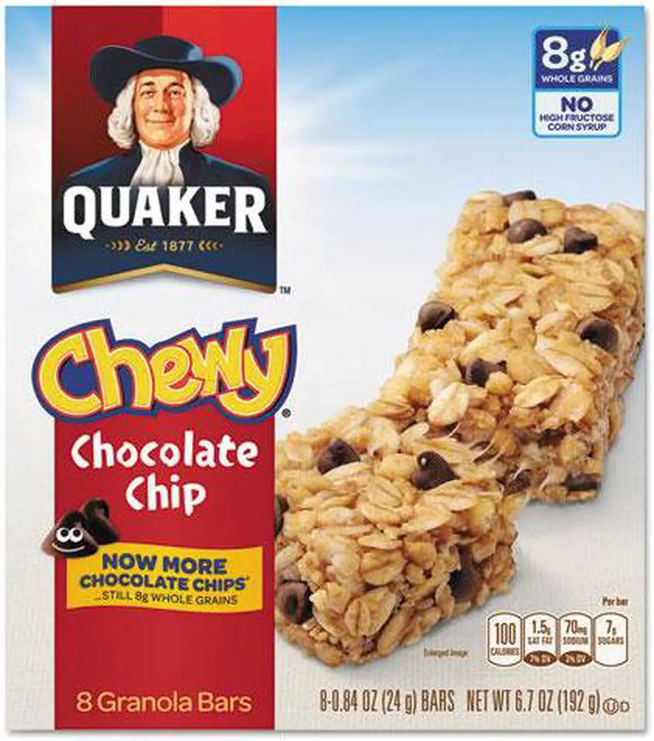 Alt view image 2 of 3 - Quaker Foods Chocolate Chip Chewy Granola Bars
