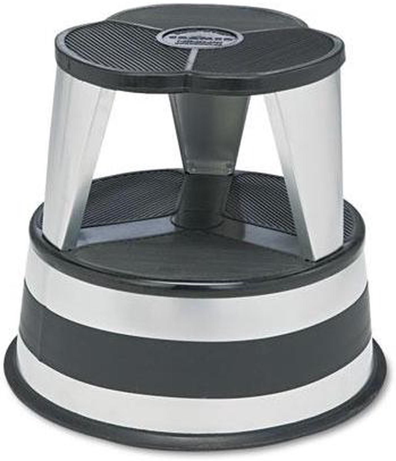 Alt view image 8 of 9 - Cramer Kik-Step Steel Step Stool 350 lb cap 16" dia. x 14 1/4h Silver 100101