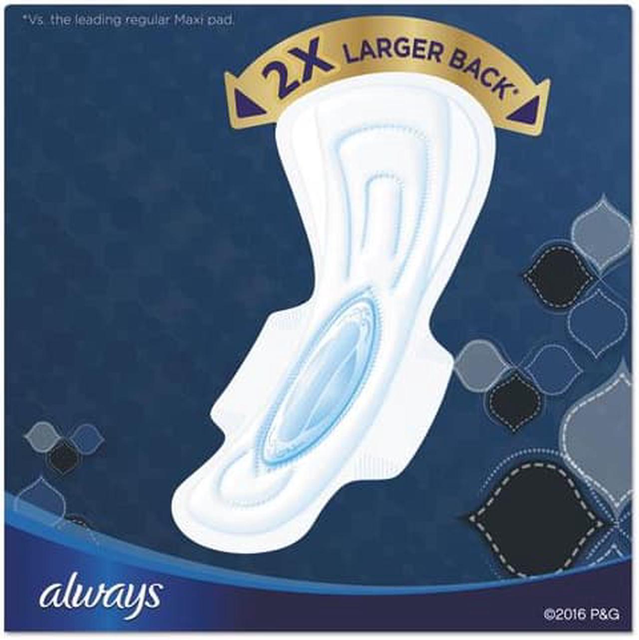 Alt view image 6 of 8 - Maxi Pads, Extra Heavy Overnight, 20/pack