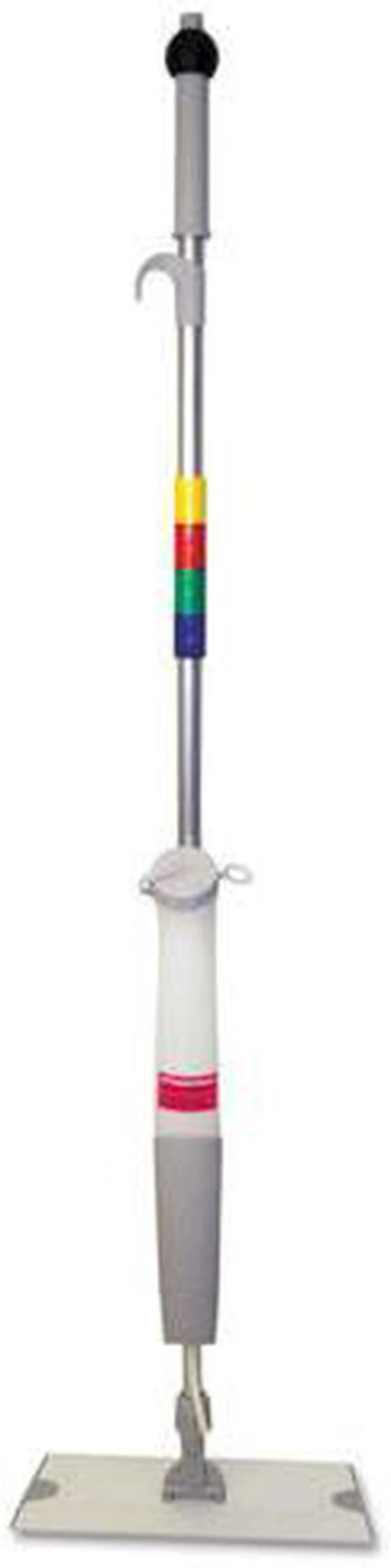 Alt view image 4 of 17 - Boardwalk Bucketless Microfiber Mop System 5 x 18 Head 59" Handle Blue/Gray BWMS16MFM