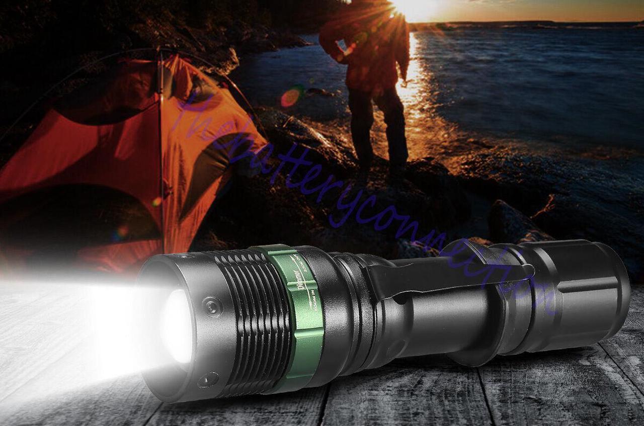 Alt view image 3 of 5 - 2X 10000 Lumen Zoomable CREE XML T6 LED Flashlight Torch Tactical Light Aluminum