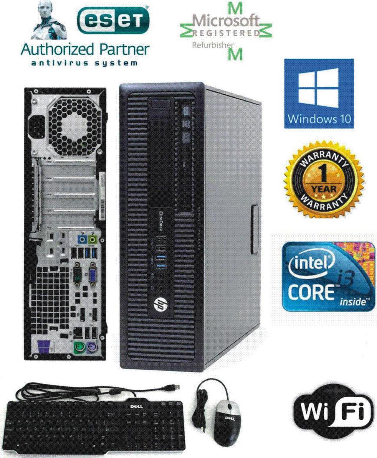 Main image of HP Desktop SFF 800 g1 Elite Computer i3 16GB 1TB SSD Windows 10 PC WiFi