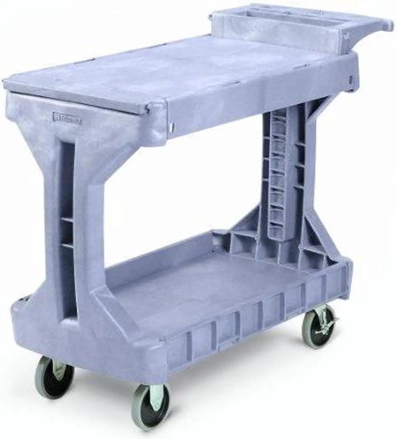 Alt view image 3 of 8 - ZORO SELECT 30930GREY High-Density Polyethylene Utility Cart with Flip-Gate