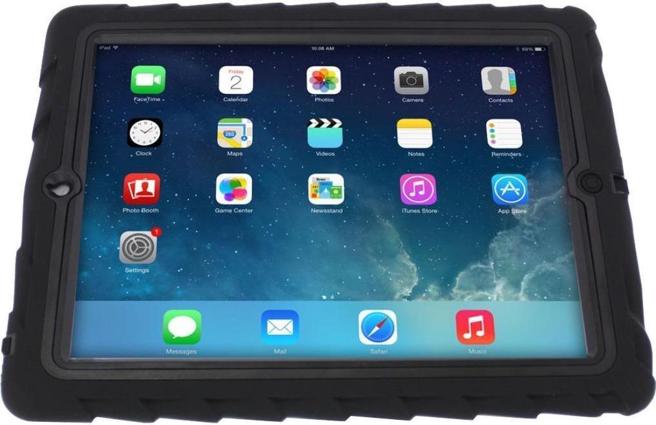 Alt view image 9 of 15 - Gumdrop Cases Hideaway Stand for Apple iPad 3 Rugged Tablet Case Shock Absorbing Cover Black/Black A1403, A1416, A1430