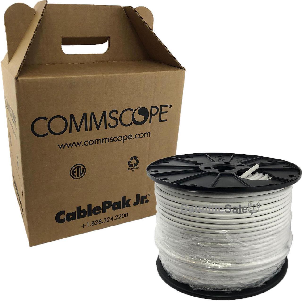 CommScope CablePak Jr 500 ft White Coax Cable Cable Satellite UL ETL RATED 18AWG