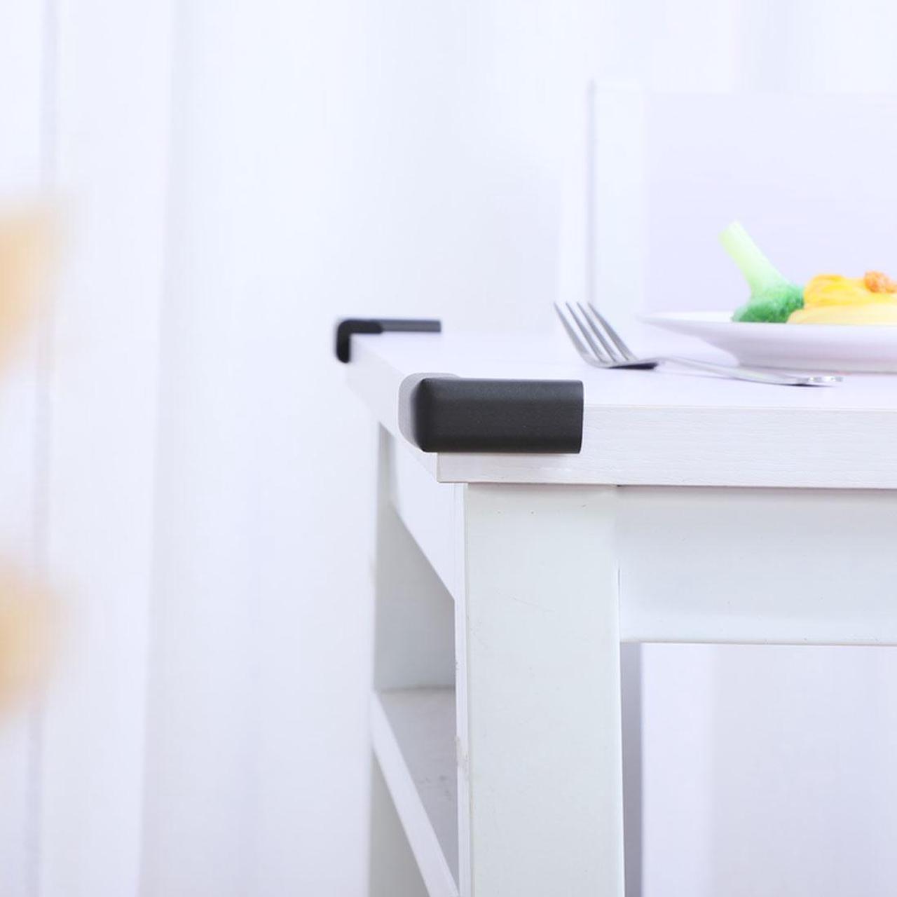 Alt view image 7 of 7 - 5 Pack Foam Furniture Table Desk Edge Cover Pads Protectors Corner Cushions Bumper Guards Black