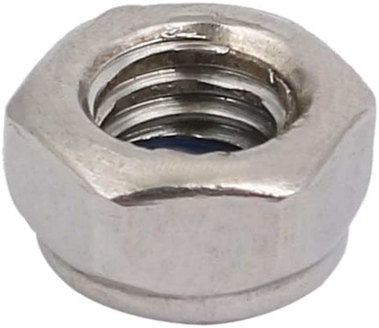 Alt view image 4 of 5 - 4pcs M6 x 1mm Pitch Metric Thread 304 Stainless Steel Left Hand Lock Nuts