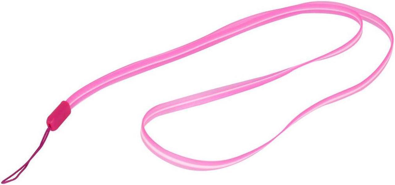 Unique Bargains Soft Cord Lanyard Neck Strap Hot Pink for USB Flash Drive Phone Keyring