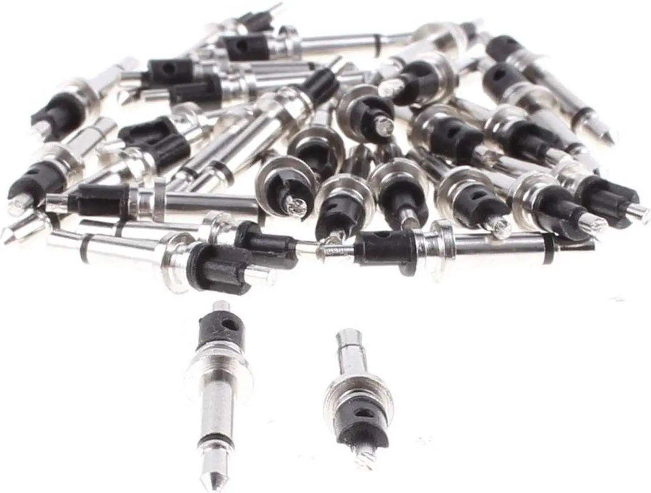 Main image of Mono Audio Headphone 2.5mm Male Plug Jack Soldering Connector Black 30pcs