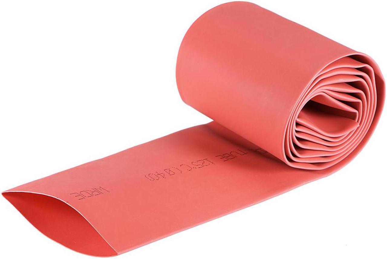 Heat Shink Tubing, 40mm Dia 66mm Flat Width 2:1 Ratio Shrinkable Tube Cable Sleeve 1m - Red