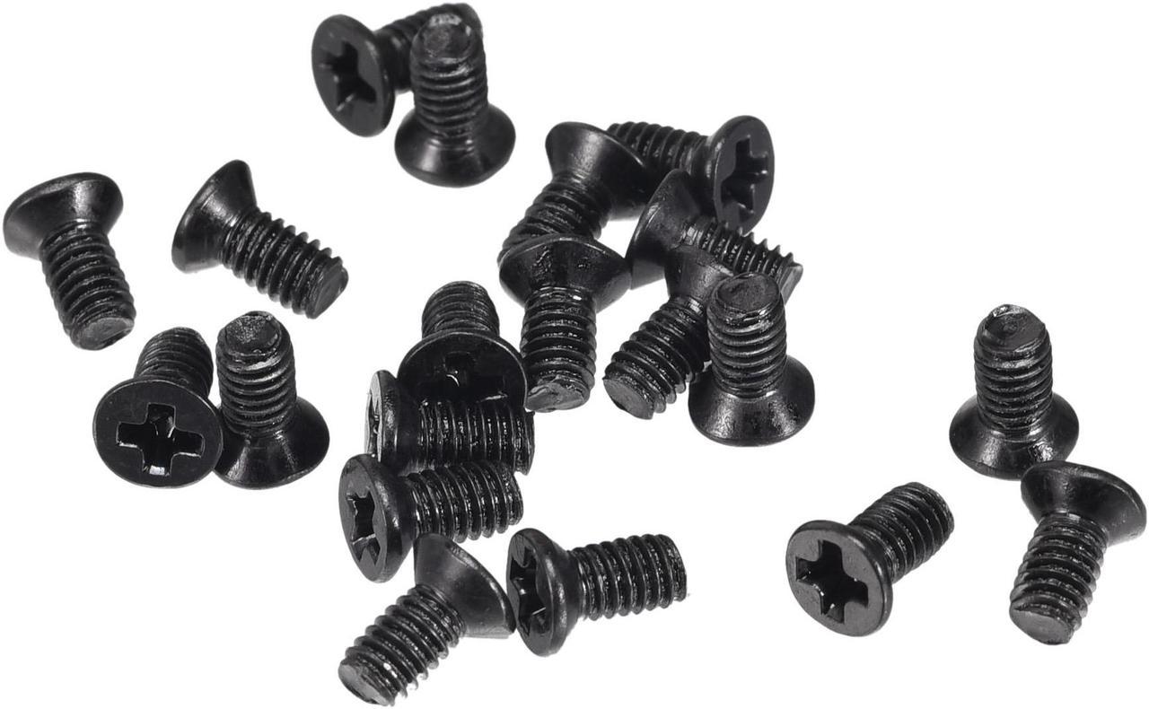 M2.5 x 5mm Phillips Screw Fastener Black for Laptop PC TV Fan Audio Switch 500pcs