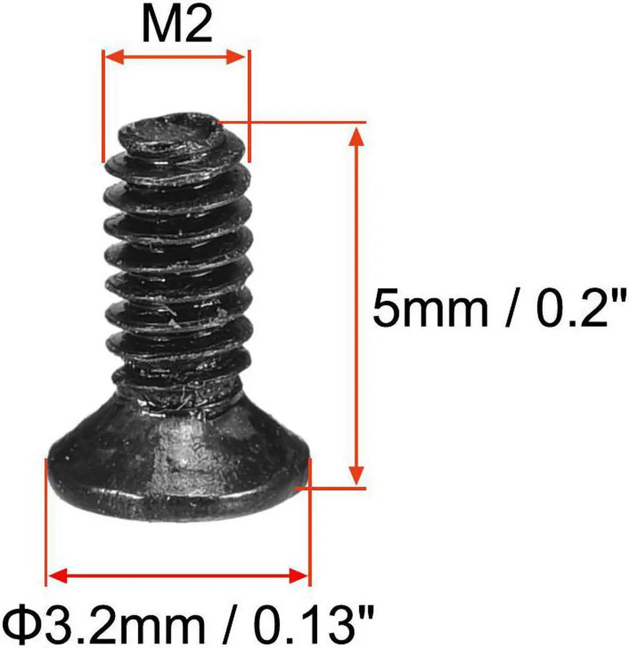 Alt view image 3 of 3 - M2 x 5mm Phillips Screw Fastener Black for Laptop PC TV Fan Audio Switch 150pcs
