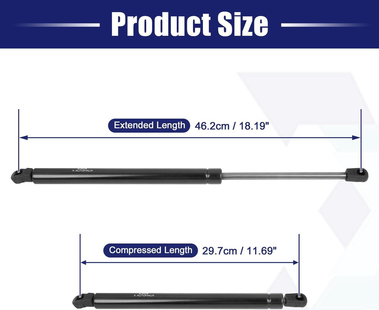 Alt view image 3 of 6 - 2pcs Rear Trunk Lift Supports Struts Shocks Gas Spring PM1017 for Hyundai Santa Fe 2007-2012