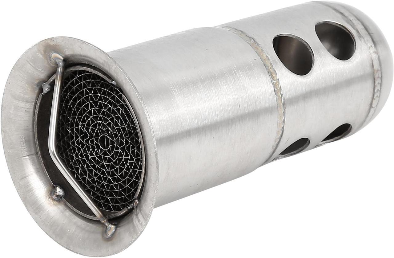 Alt view image 5 of 5 - 58mm Universal Motorcycle Exhaust Pipe Baffle Muffler Pipe Baffle Silver Tone