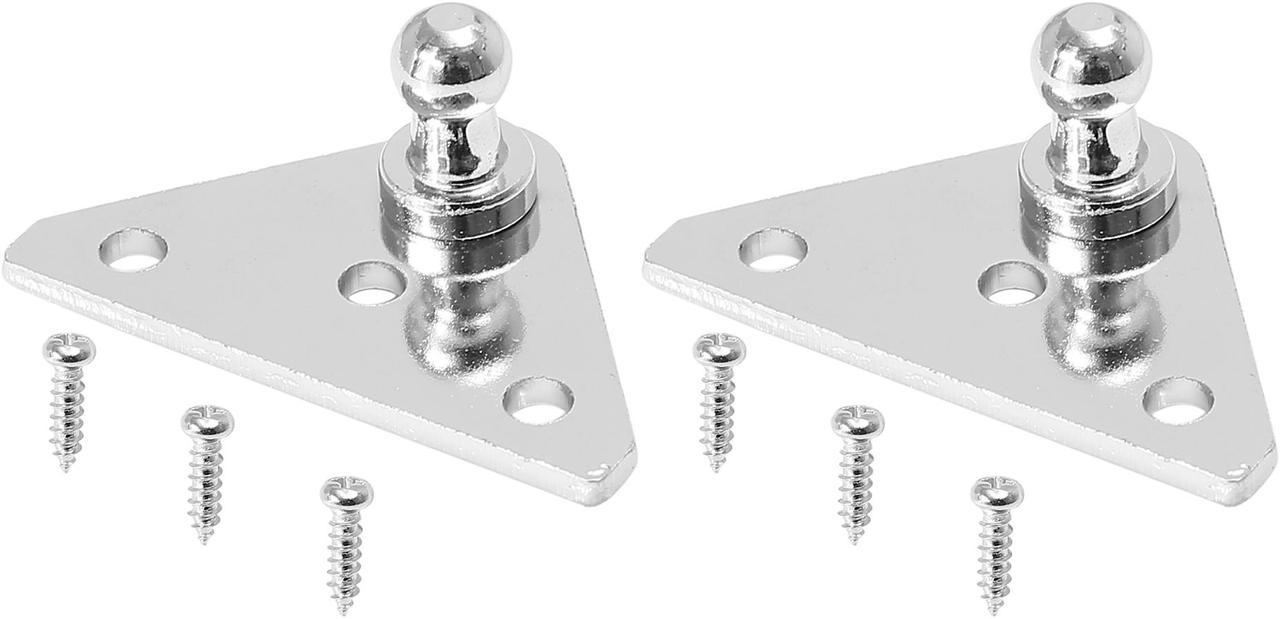 2 Set 10mm Car Ball Studs Mounting Brackets for Gas Struts Shocks with Screws