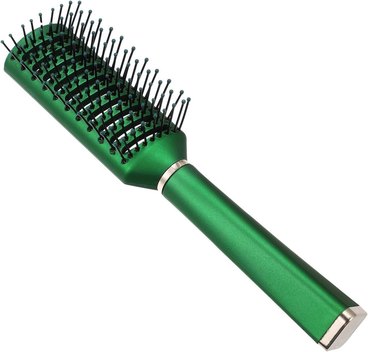 1 Pcs Hair Brush, Detangling Brush for Women and Men,Hair Brush for Straight ,Curly ,Thick, Thin, Dry Hair,Dark Geen,ABS