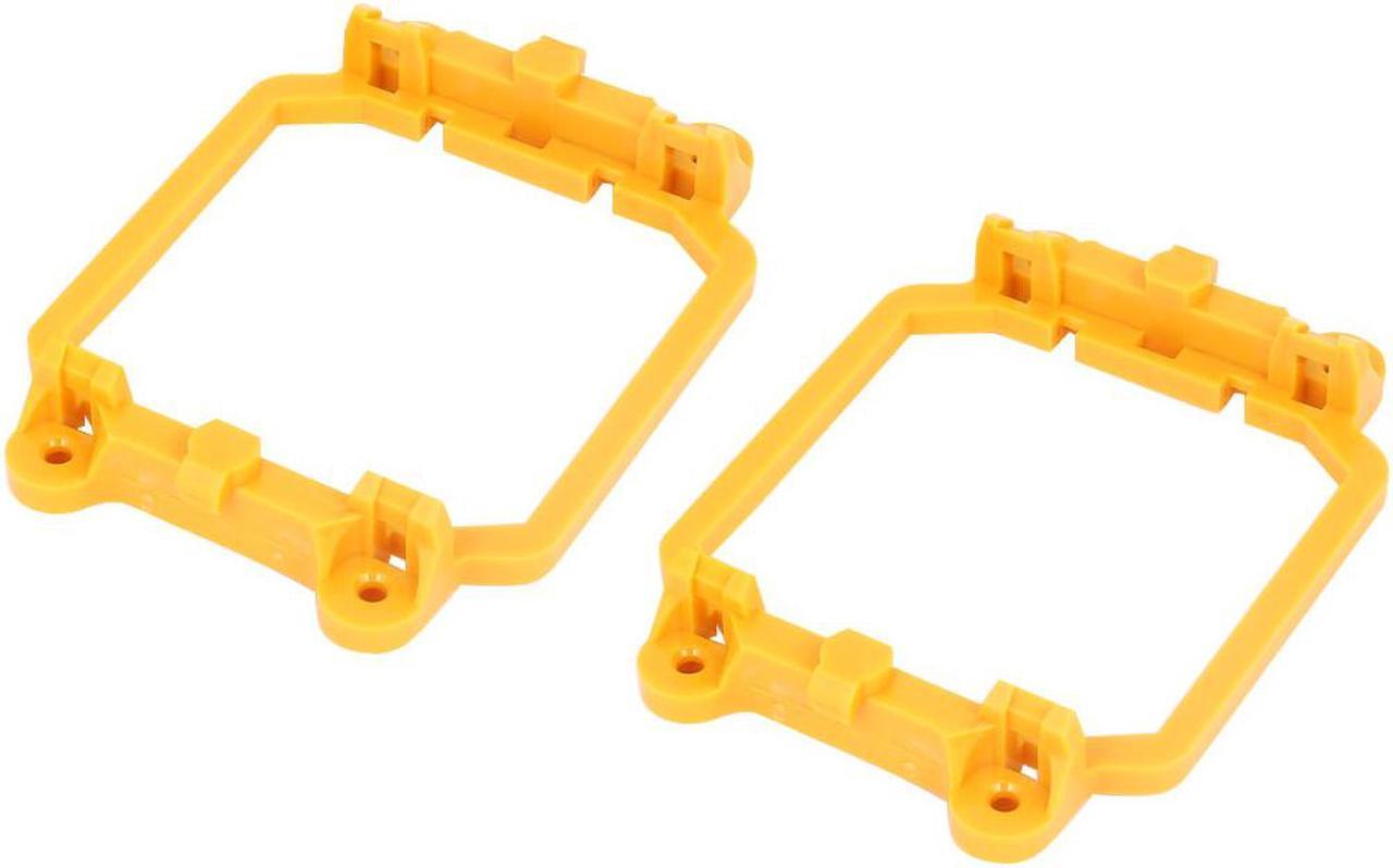 Unique Bargains 2pcs AMD CPU Fan Retention Module Bracket Mount Holder Yellow for AM2 940 Socket