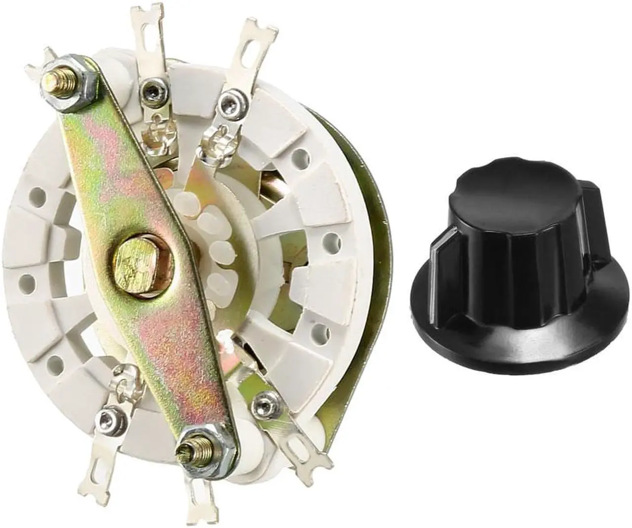 Alt view image 4 of 4 - 2P2T 2 Pole 2 Position 1 Deck Band Channel Rotary Switch Selector with Knob