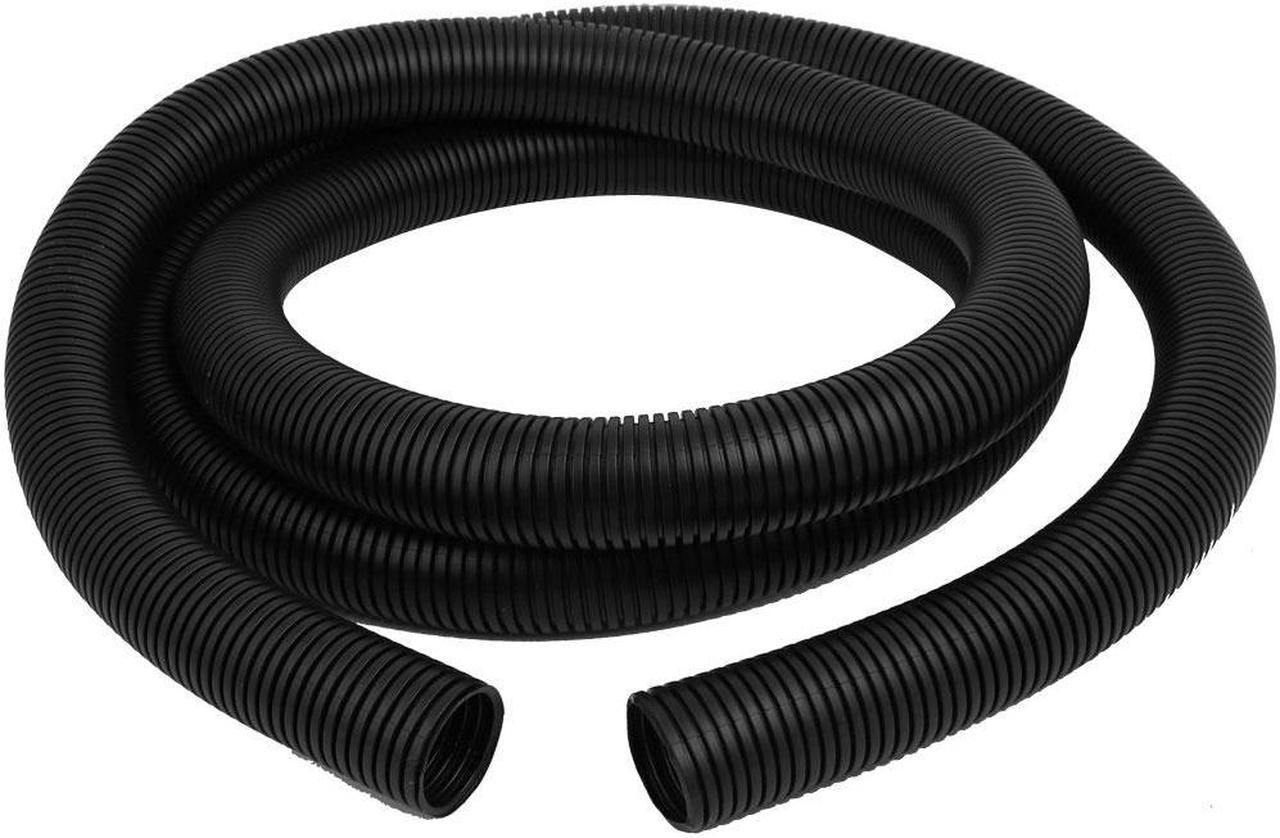 Black 42mm x 35mm Flexible Split Corrugated Tubing Wire Cable Conduit Tube Pipe 10.2Ft