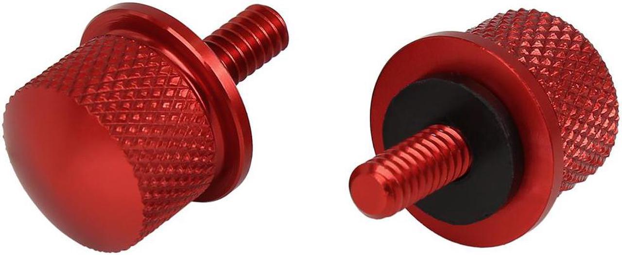 1/4''-20 Thread Motorcycle Red Aluminum Alloy Rear Seat Bolt Screw for Harley Davidson Touring Sportster Softail Dyna 1996-2017 2pcs