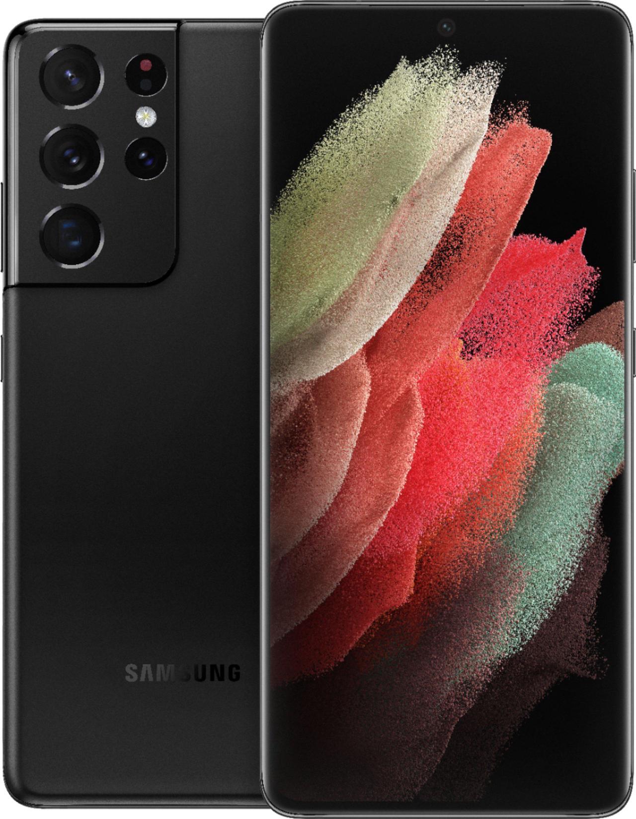 Main image of Samsung - Galaxy S21 Ultra 5G 256GB (Unlocked) - Phantom Black