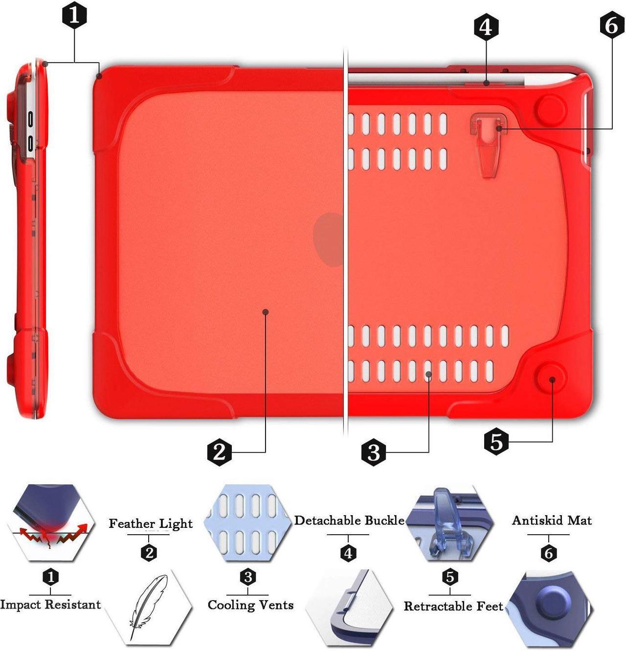 Alt view image 2 of 7 - MacBook Pro Retina 13 Case Werleo Rubberized Heavy Duty Shockproof Hard Plastic Protective Case Cover with Foldable Kickstand for Apple MacBook Pro Retina 13.3" inch Model A1502 A1425