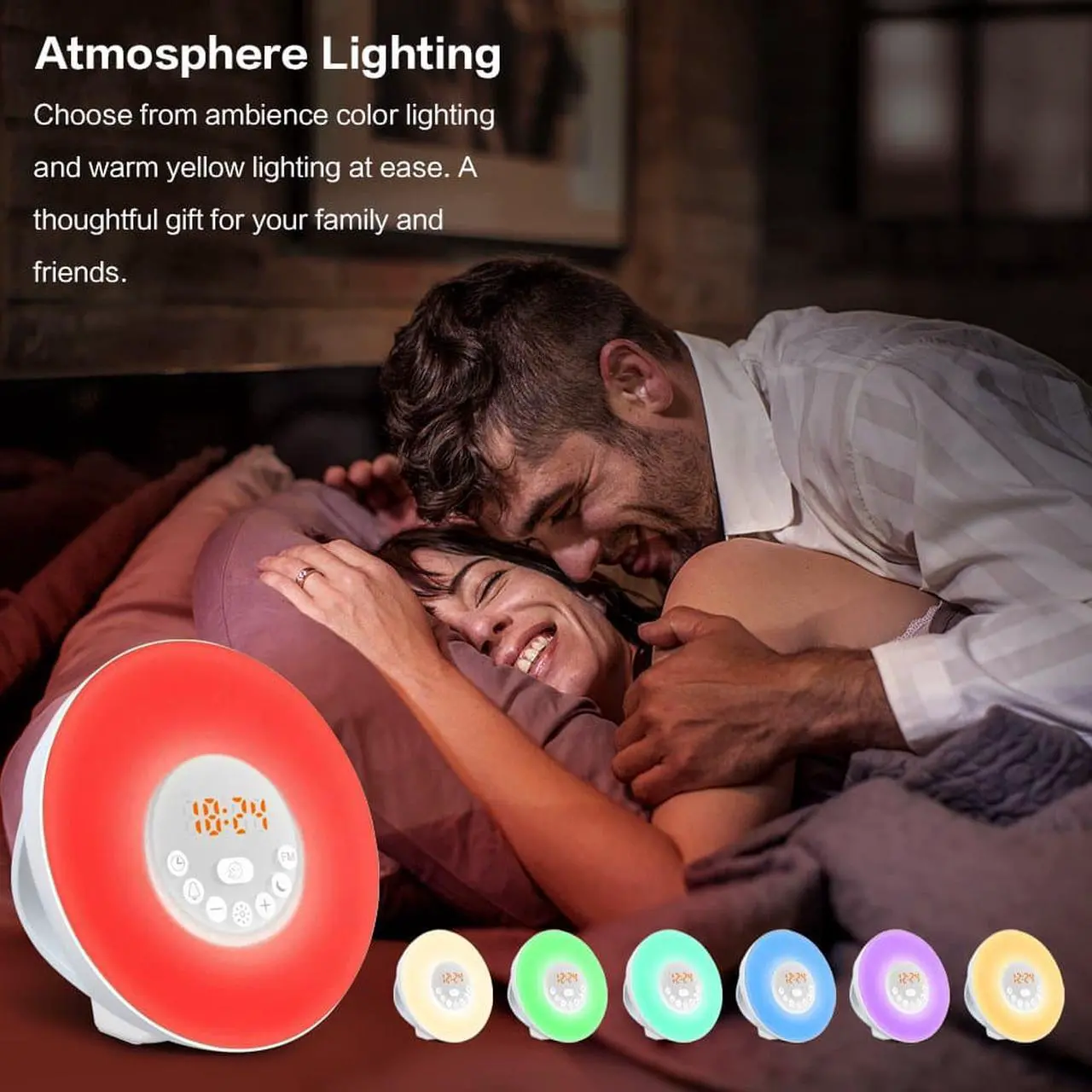 Alt view image 2 of 7 - Wake Up Light Werleo Nature Light Sunrise Simulation Alarm Clock Touch Control Night Light for Bedrooms Snooze Function Wake-Up Light with USB Charger FM Radio for Heavy Sleepers