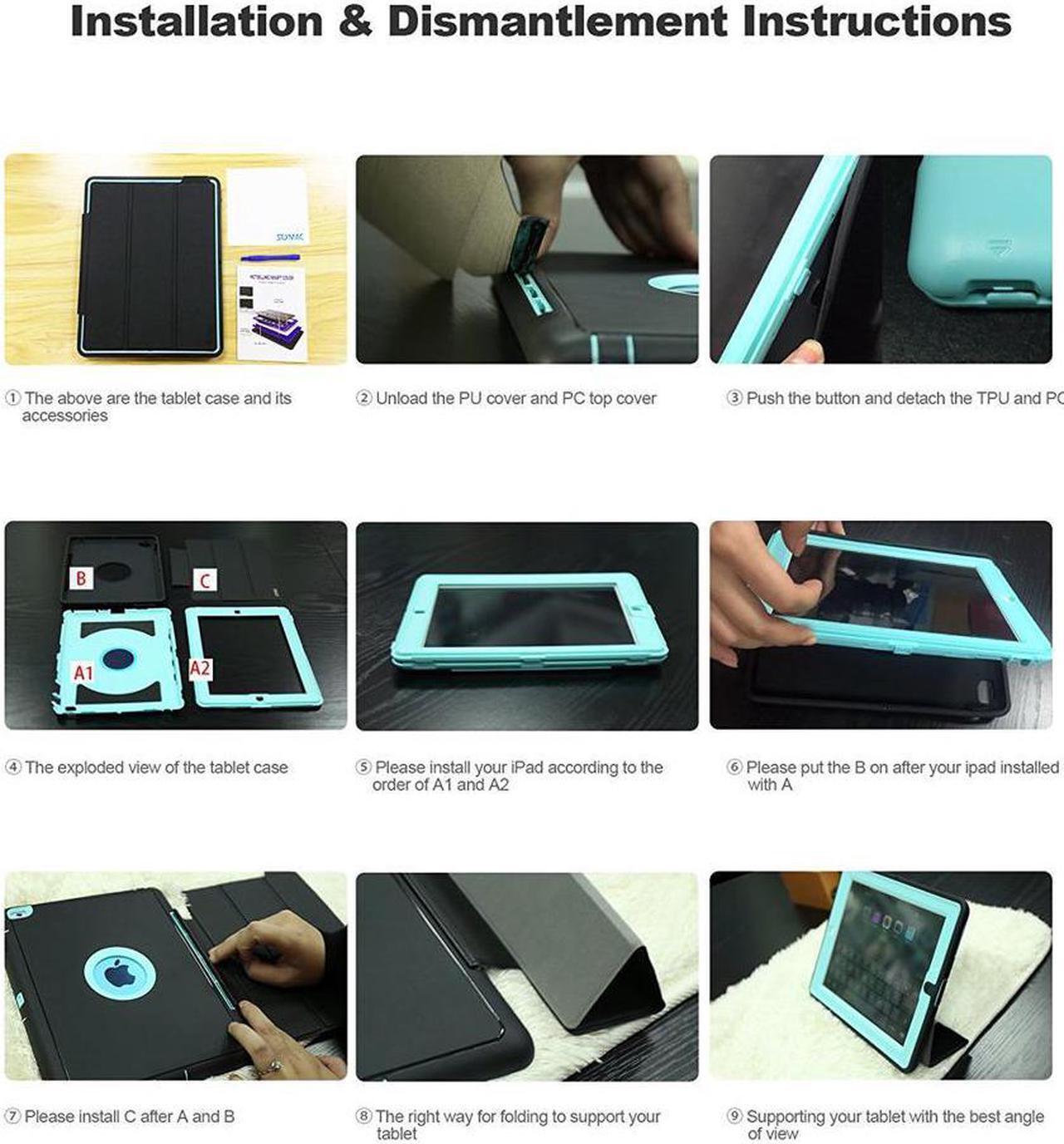 Alt view image 7 of 7 - Magnetic Smart Case for iPad Pro 12.9 Inch 2017 2015 with Auto Sleep Wake Slim Lightweight Smart Shell Stand Cover Protective Cover for iPad Pro 12.9 Inch 1st & 2nd Generation