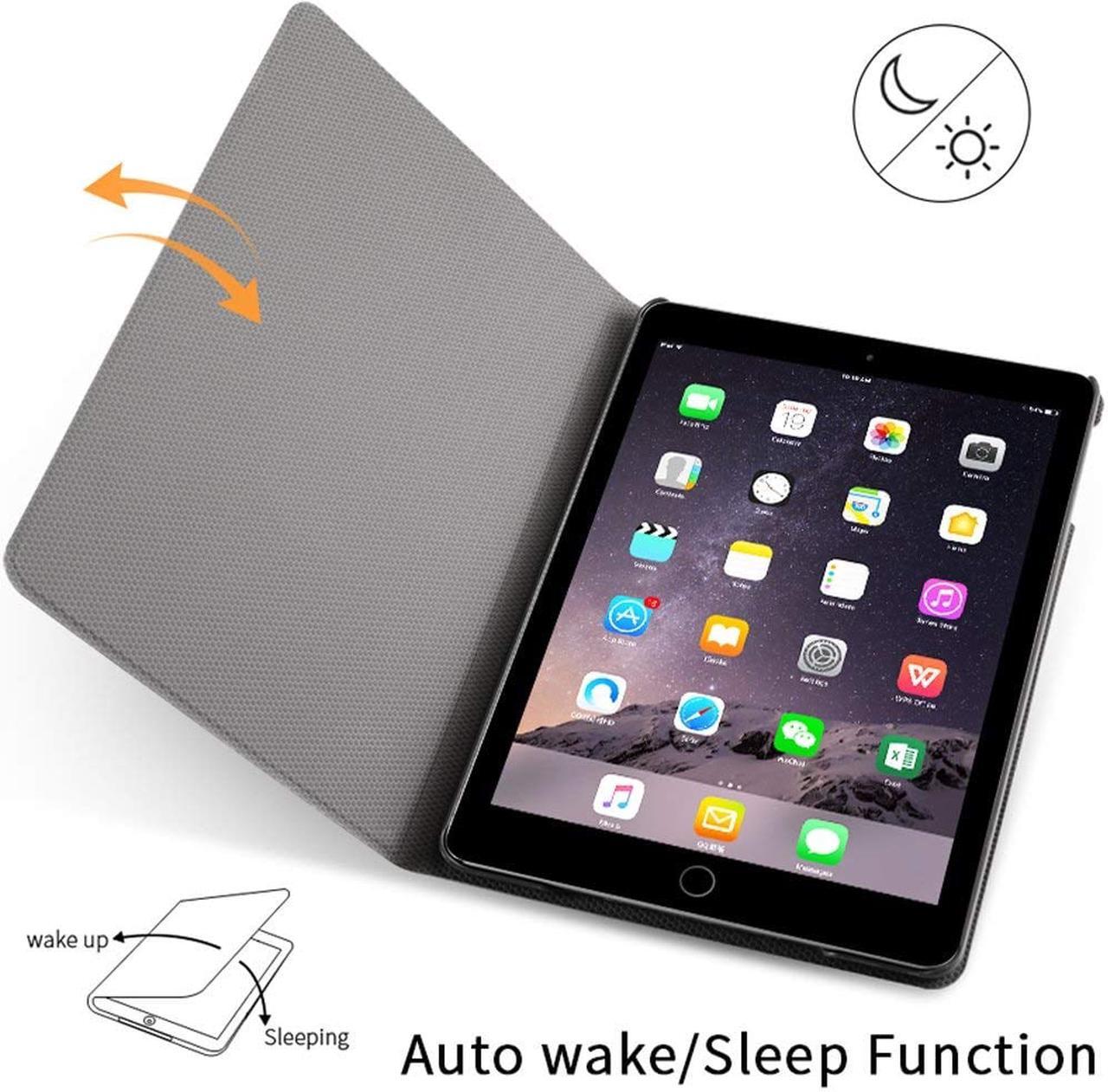 Alt view image 6 of 7 - iPad 9.7 2018 2017 Case / iPad Air 2 Case / iPad Air Case Slim Leather Stand Cover Shell Lightweight Multi-Angle Viewing Folio Cover with Auto Sleep/Wake for Apple iPad 6th / 5th Gen iPad Air 2