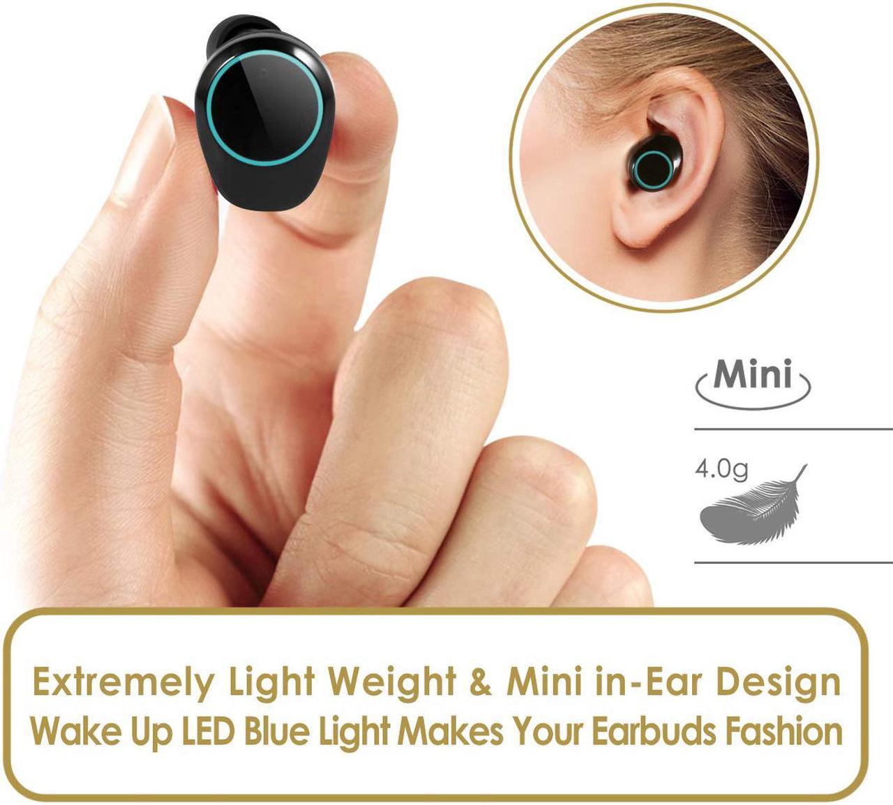 Alt view image 3 of 7 - True Wireless Earbuds 3D Stereo Sound Wireless Headphones Wireless Sport Earbud with Breathing Mini in-Ear Sports Earphones Noise Cancelling Headsets Bluetooth Earbuds
