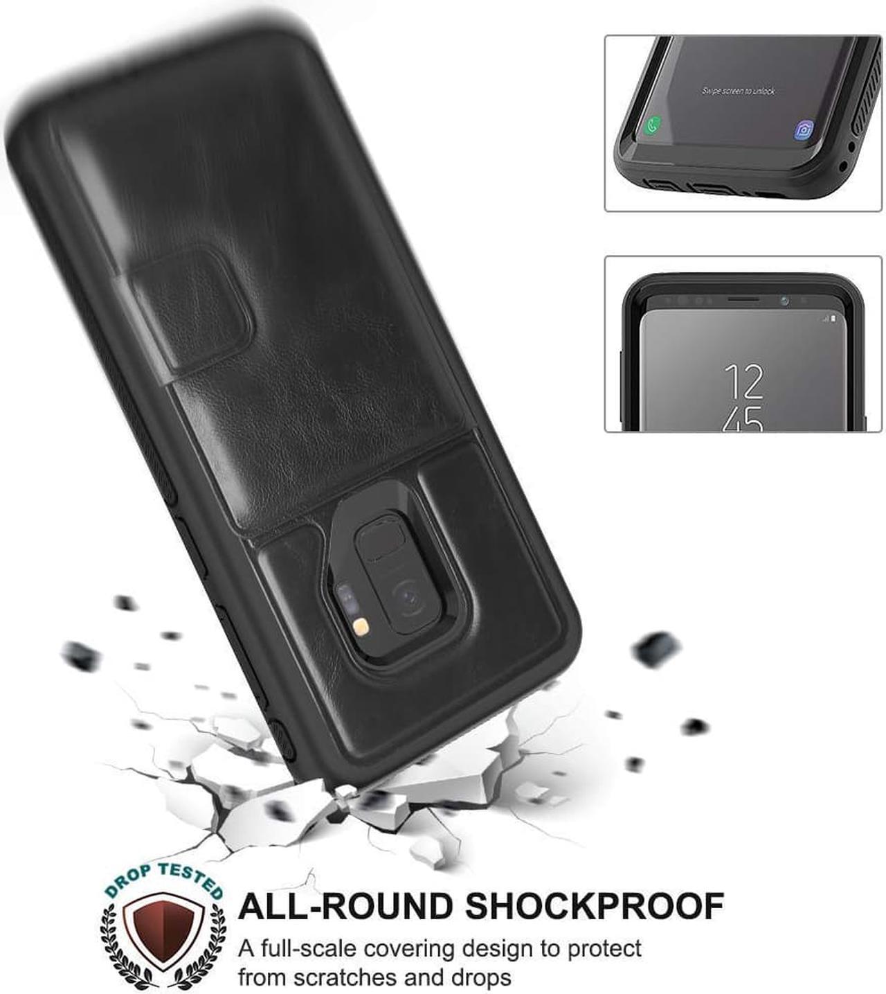Alt view image 4 of 7 - Galaxy S9 Wallet Case Samsung S9 Wallet Case with Card Holder Slots Shockproof Protective Case for Samsung Galaxy S9 5.8 inch (2018)