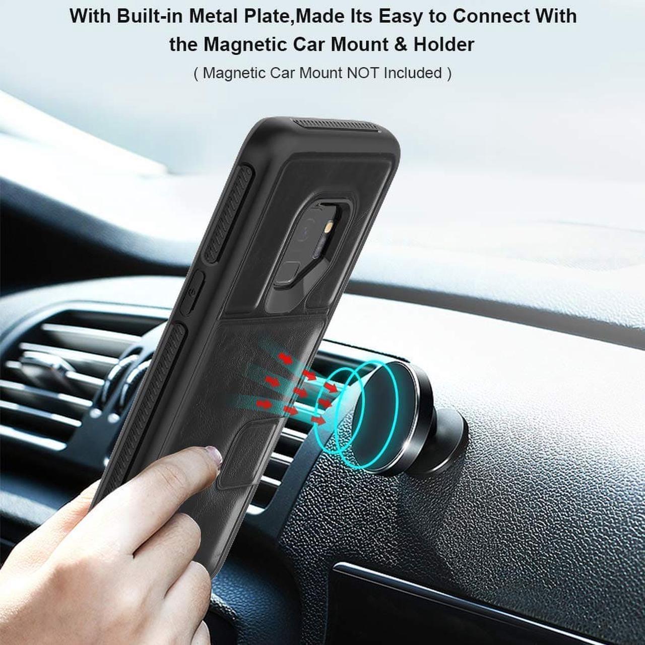 Alt view image 5 of 7 - Galaxy S9 Wallet Case Samsung S9 Wallet Case with Card Holder Slots Shockproof Protective Case for Samsung Galaxy S9 5.8 inch (2018)