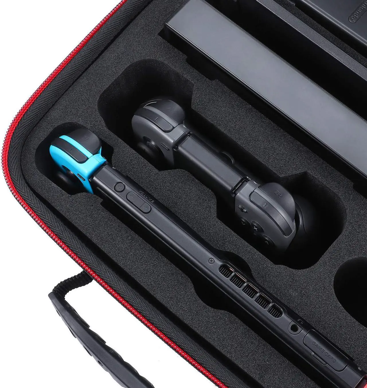 Alt view image 5 of 7 - Deluxe Carry Case for Nintendo Switch Werleo Hard Travel Case Fit Nintendo Switch System and Pro Controller