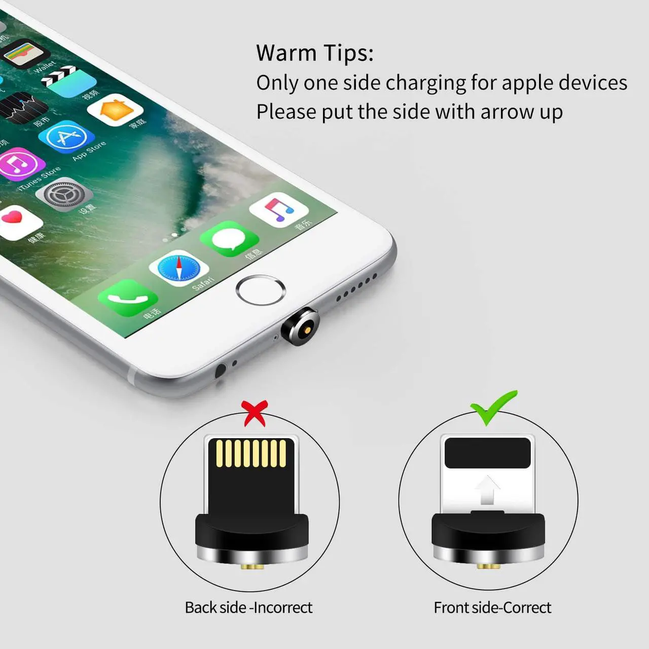 Alt view image 7 of 7 - 3 in 1 Universal Magnetic USB Charging Cable Lightning USB Type C Micro Cord Cable for iPhone Samsung HTC And More with LED Indicator