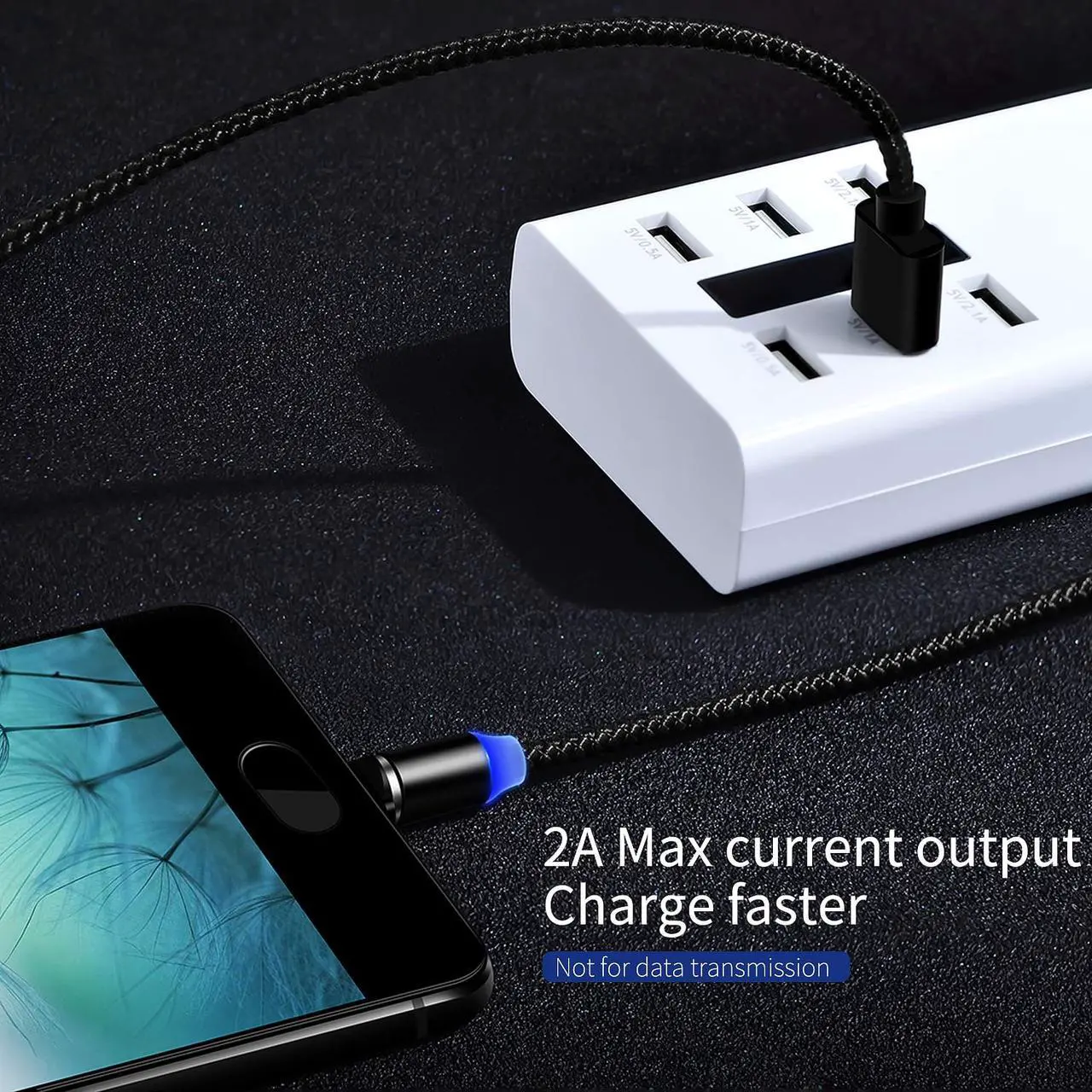 Alt view image 5 of 7 - 3 in 1 Universal Magnetic USB Charging Cable Lightning USB Type C Micro Cord Cable for iPhone Samsung HTC And More with LED Indicator