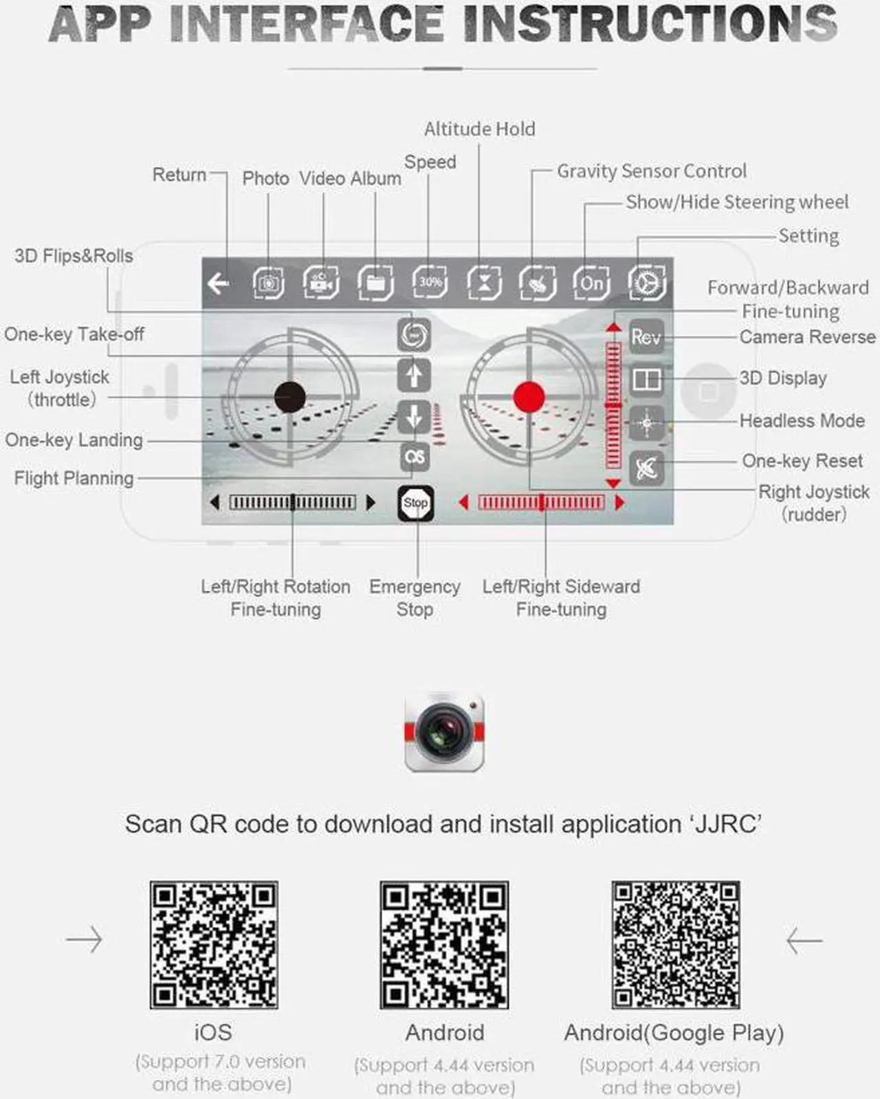 Alt view image 6 of 7 - Drone with Camera Live Video Werleo JJRC WIFI FPV RC Drone RC Quadcopter with 40MINS Longer Flght Time RC Quadcopter with 720P Camera FPV WiFi Helicopter with Batteries Altitude Hold
