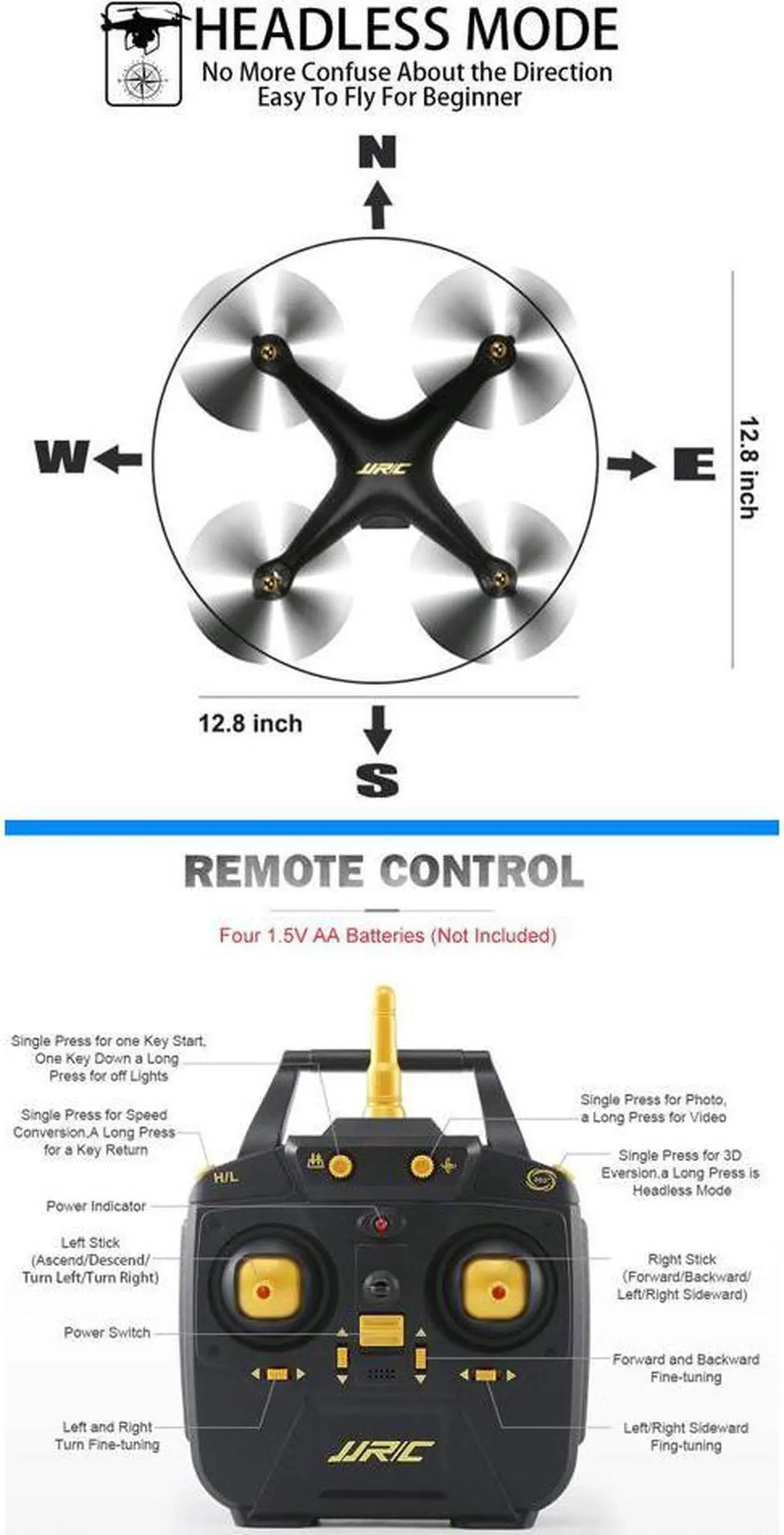 Alt view image 5 of 7 - Drone with Camera Live Video Werleo JJRC WIFI FPV RC Drone RC Quadcopter with 40MINS Longer Flght Time RC Quadcopter with 720P Camera FPV WiFi Helicopter with Batteries Altitude Hold