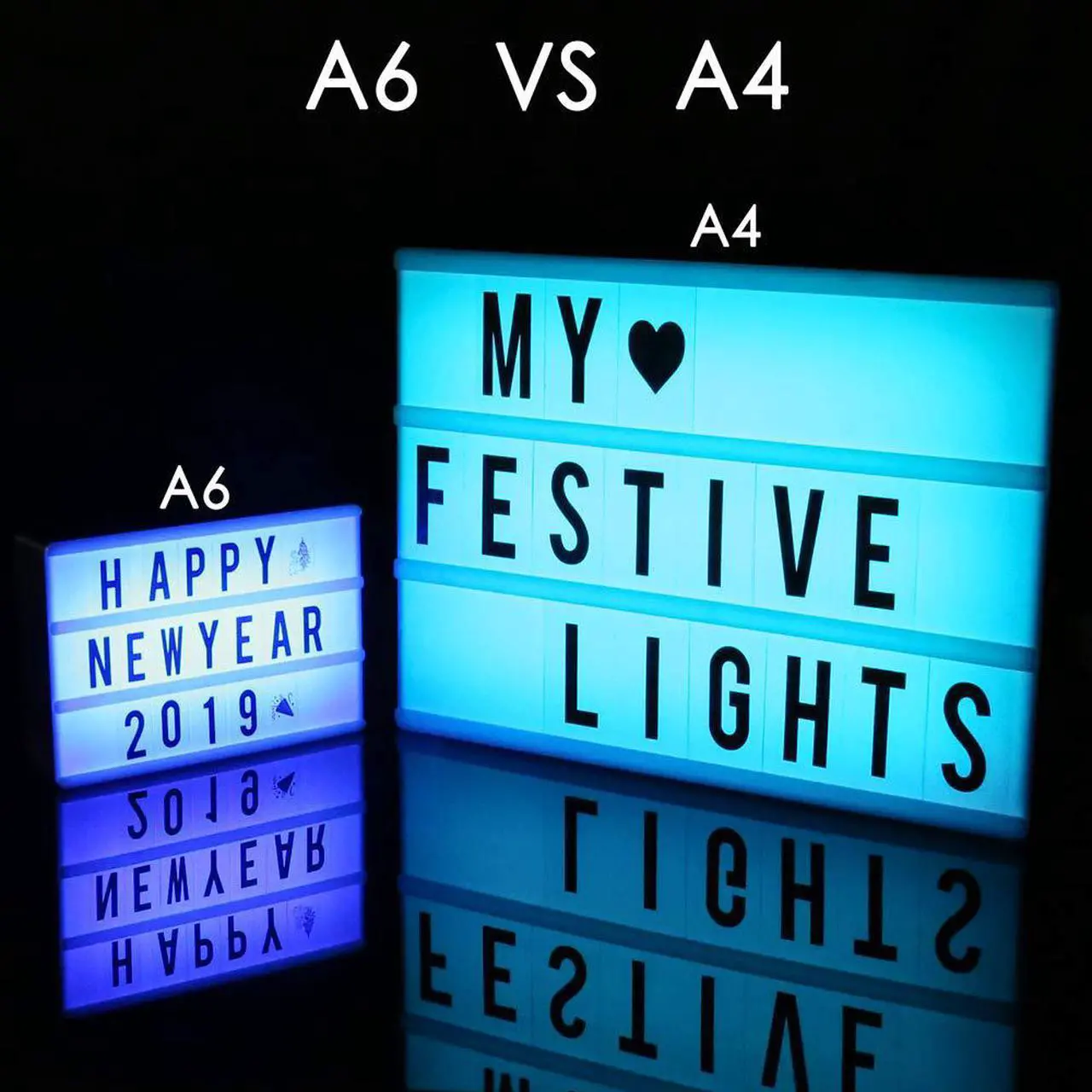 Alt view image 2 of 7 - Cinema Light Box Werleo A4 Size 7 Colors Remote-Controlled LED Rechargeble Light Box with 189 Letters,Built-in Battery DIY Light Box for Wedding Halloween Chrismas Dorm Room Decorations